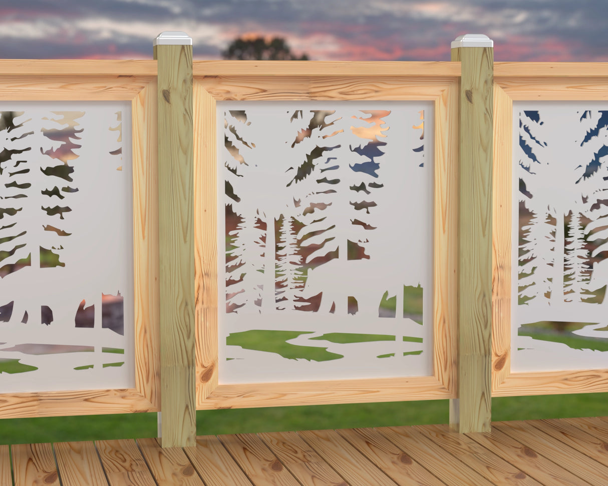 24"x30" - Bear Landscape Fence/Gate Panel Insert - Variation 4 - Madison Iron and Wood