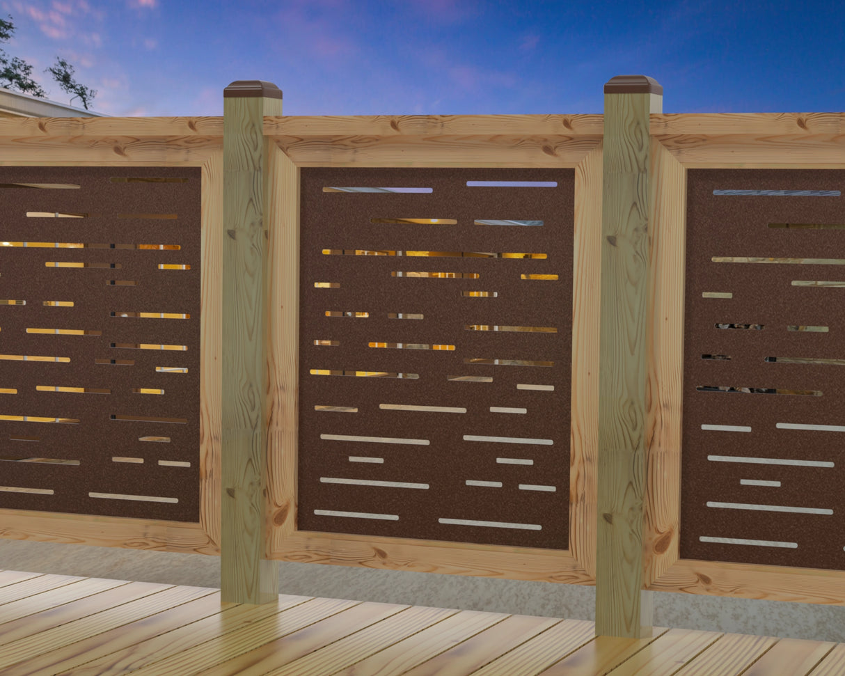 Digital Lines Design Railing Panel Insert - Madison Iron and Wood