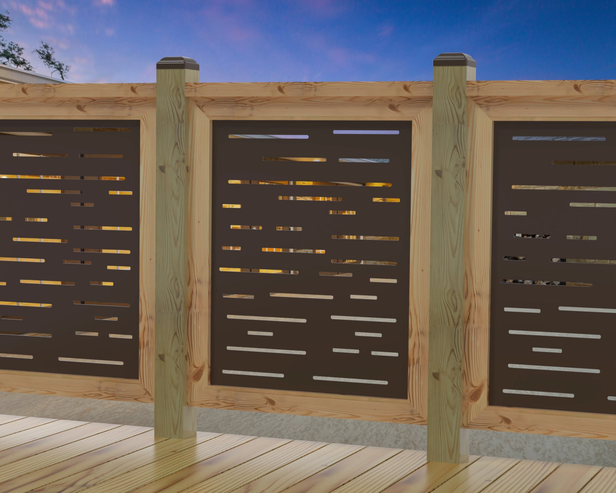 Digital Lines Design Railing Panel Insert - Madison Iron and Wood