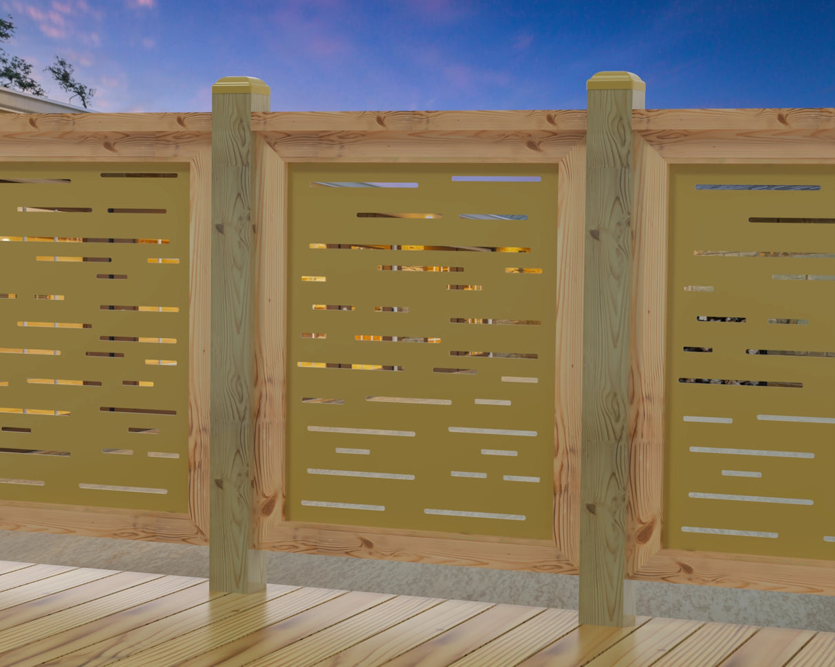 Digital Lines Design Railing Panel Insert - Madison Iron and Wood