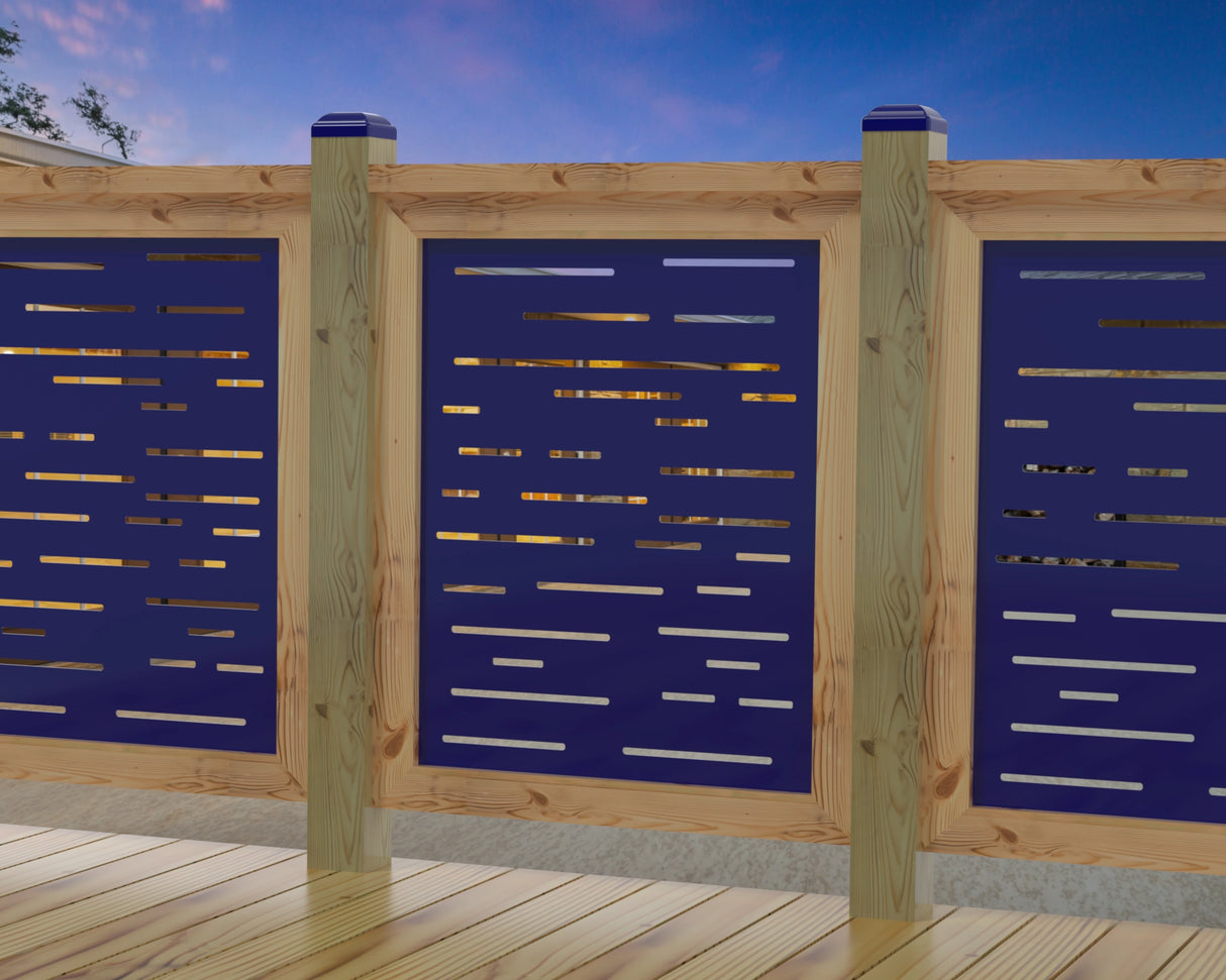 Digital Lines Design Railing Panel Insert - Madison Iron and Wood