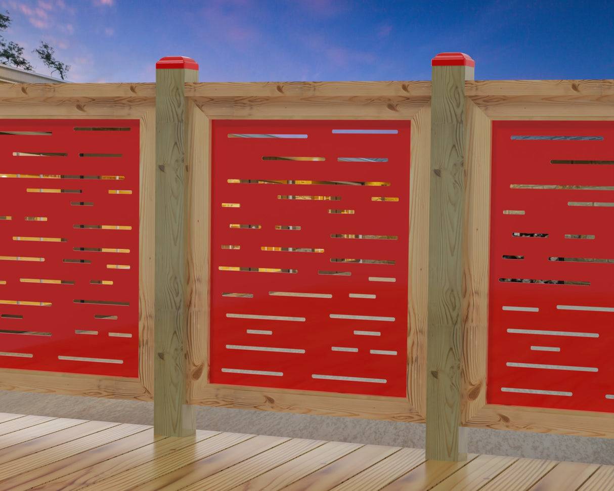 Digital Lines Design Railing Panel Insert - Madison Iron and Wood