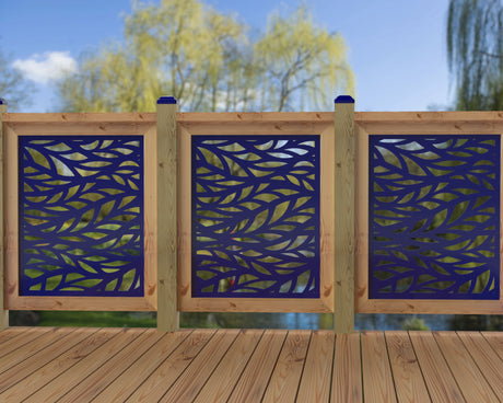 24"x30" - Willow Leaves Fence/Gate Panel Insert - Madison Iron and Wood