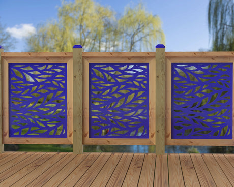 24"x30" - Willow Leaves Fence/Gate Panel Insert - Madison Iron and Wood