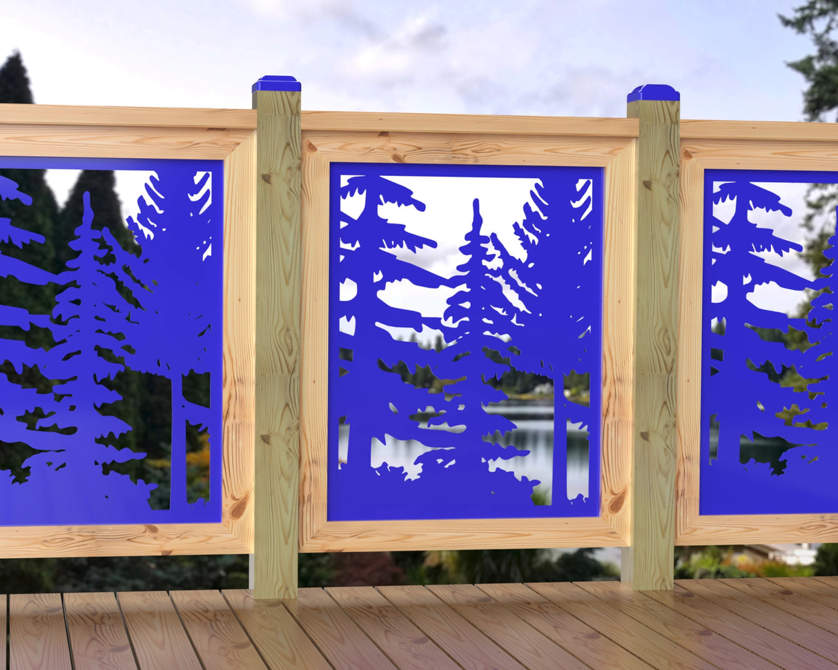 24"x30" - Forest Landscape Fence/Gate Panel Insert - Variation 2 - Madison Iron and Wood