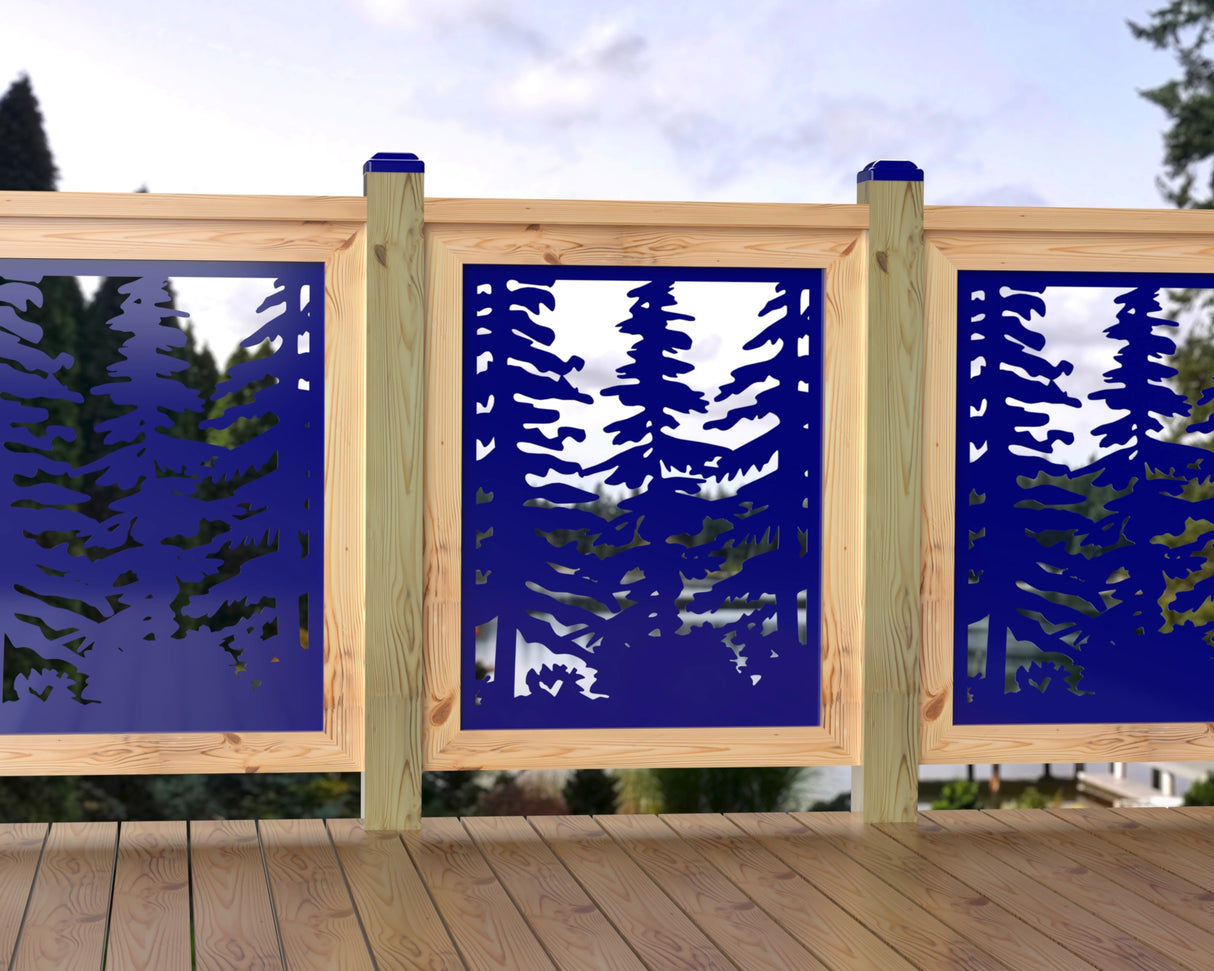 24"x30" - Forest Landscape Fence/Gate Panel Insert - Variation 3 - Madison Iron and Wood