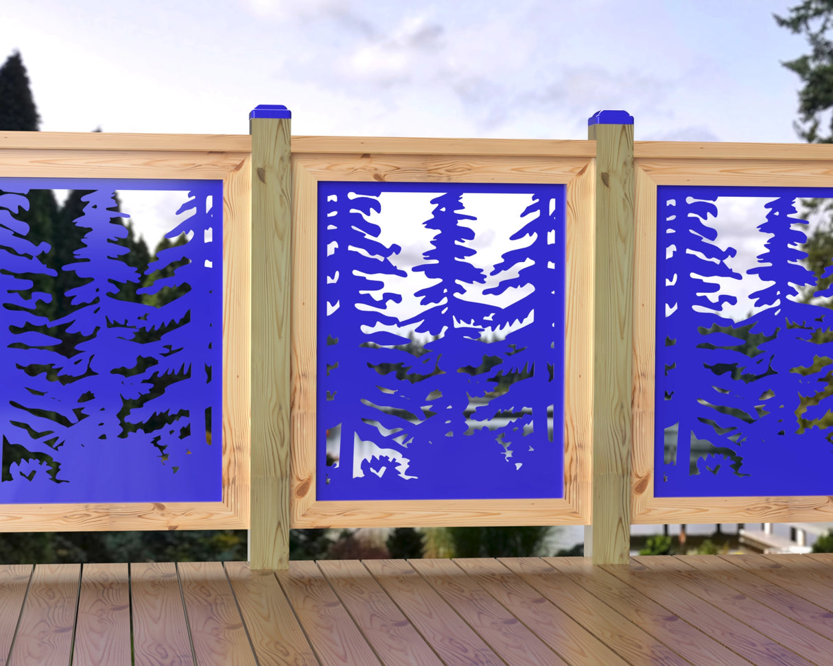 24"x30" - Forest Landscape Fence/Gate Panel Insert - Variation 3 - Madison Iron and Wood