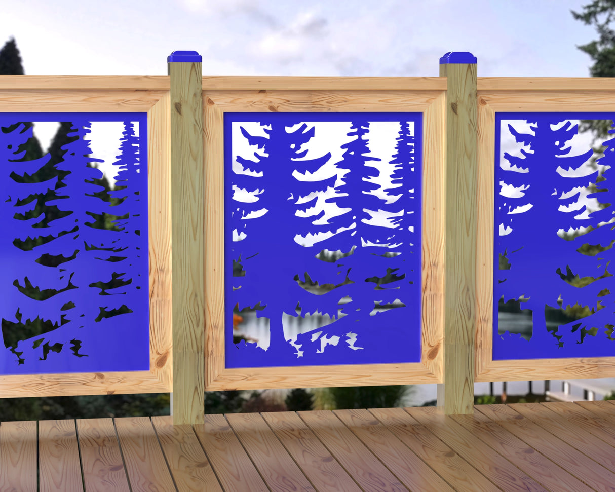 24"x30" - Forest Landscape Fence/Gate Panel Insert - Variation 4 - Madison Iron and Wood