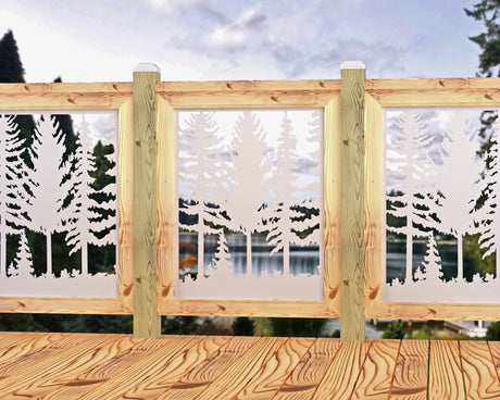 24"x30" - Forest Landscape Fence/Gate Panel Insert - Madison Iron and Wood