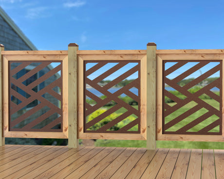 24"x30" - Modern Design Fence/Gate Panel Insert - Madison Iron and Wood