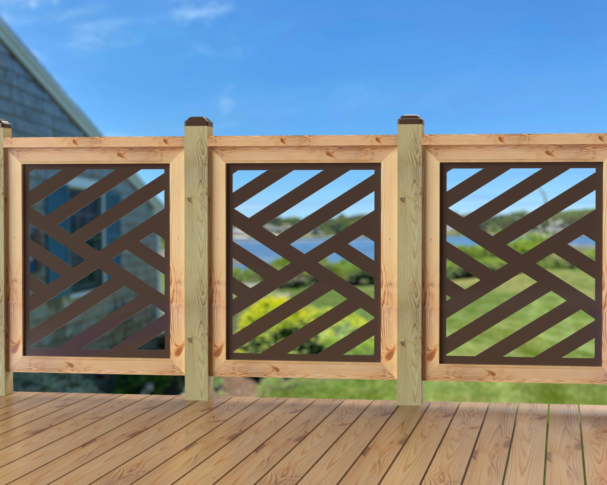 24"x30" - Modern Design Fence/Gate Panel Insert - Madison Iron and Wood