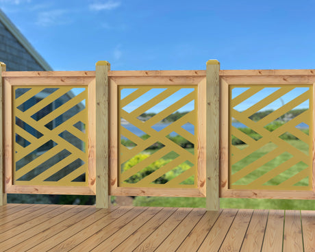 24"x30" - Modern Design Fence/Gate Panel Insert - Madison Iron and Wood