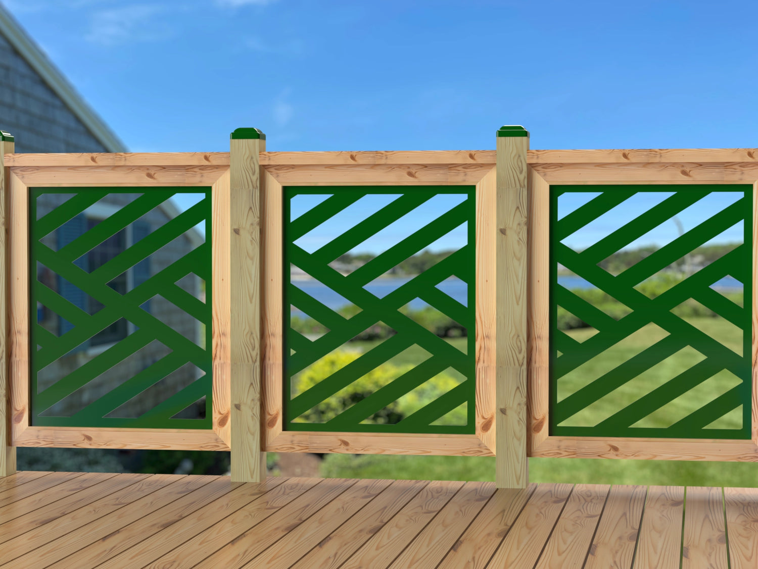 24"x30" - Modern Design Fence/Gate Panel Insert - Madison Iron and Wood