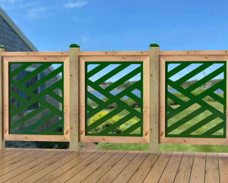 24"x30" - Modern Design Fence/Gate Panel Insert - Madison Iron and Wood