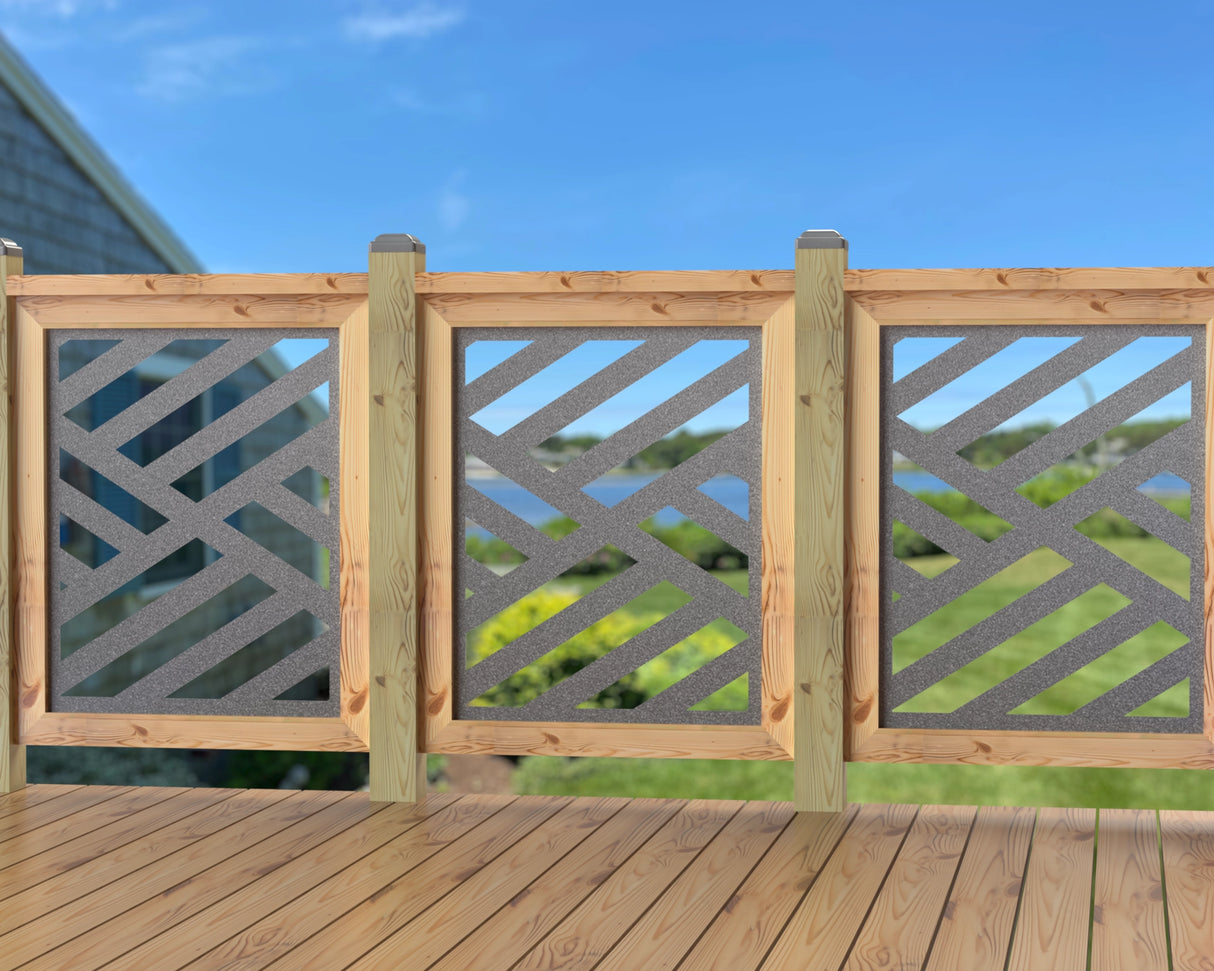 24"x30" - Modern Design Fence/Gate Panel Insert - Madison Iron and Wood