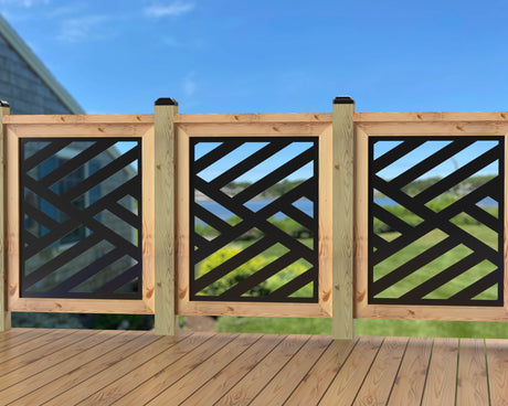 24"x30" - Modern Design Fence/Gate Panel Insert - Madison Iron and Wood