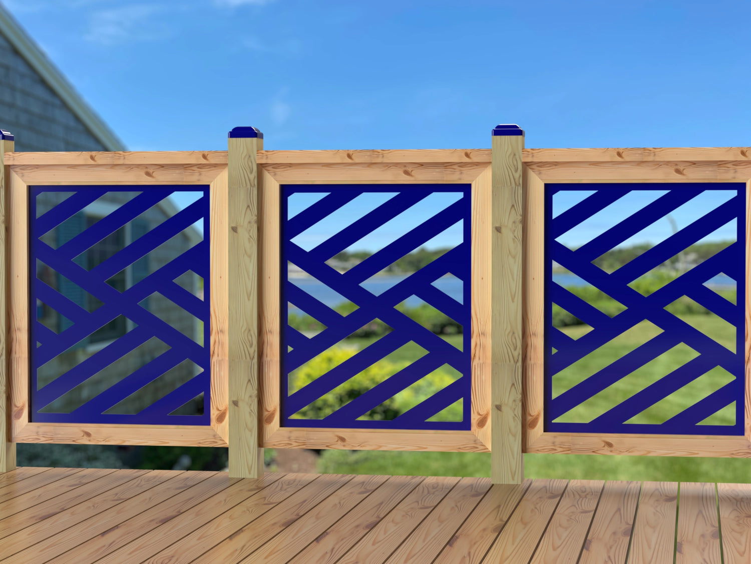 24"x30" - Modern Design Fence/Gate Panel Insert - Madison Iron and Wood