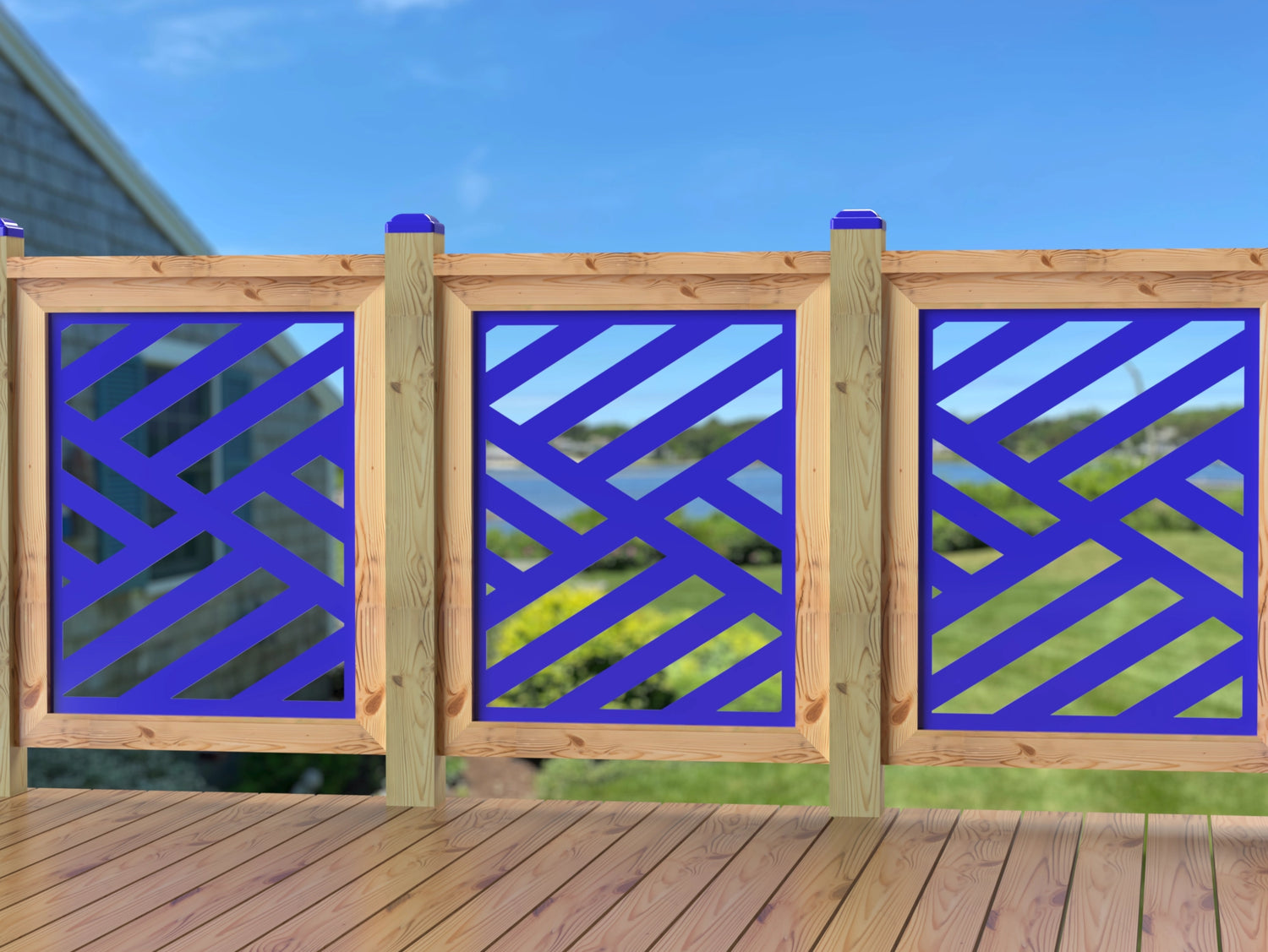 24"x30" - Modern Design Fence/Gate Panel Insert - Madison Iron and Wood