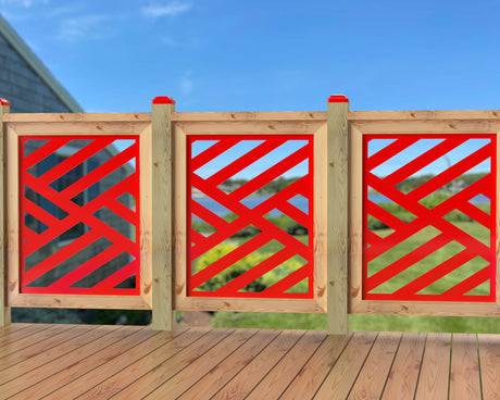 24"x30" - Modern Design Fence/Gate Panel Insert - Madison Iron and Wood