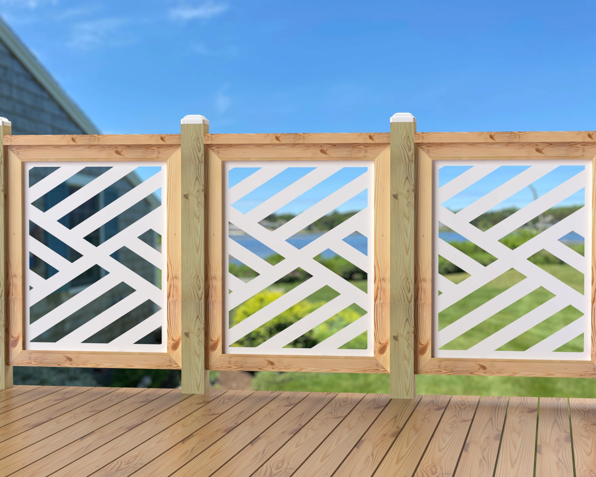 24"x30" - Modern Design Fence/Gate Panel Insert - Madison Iron and Wood