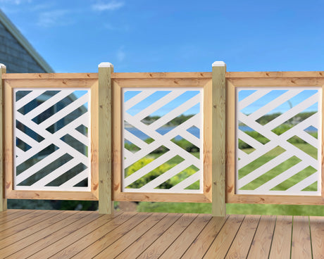 24"x30" - Modern Design Fence/Gate Panel Insert - Madison Iron and Wood