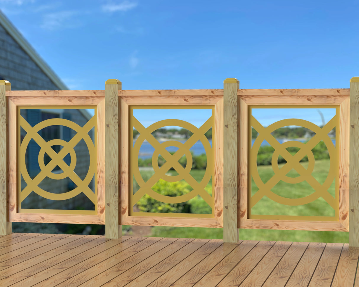 24"x30" - Modern Nautical Design Fence/Gate Panel Insert - Madison Iron and Wood