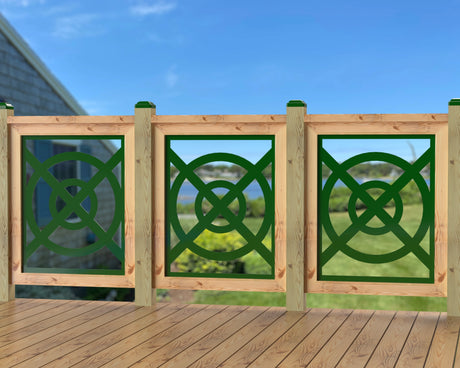 24"x30" - Modern Nautical Design Fence/Gate Panel Insert - Madison Iron and Wood