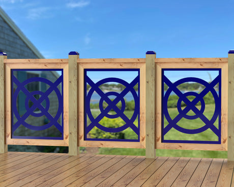 24"x30" - Modern Nautical Design Fence/Gate Panel Insert - Madison Iron and Wood
