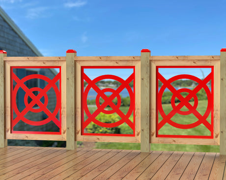 24"x30" - Modern Nautical Design Fence/Gate Panel Insert - Madison Iron and Wood