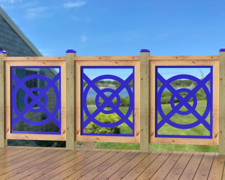 24"x30" - Modern Nautical Design Fence/Gate Panel Insert - Madison Iron and Wood