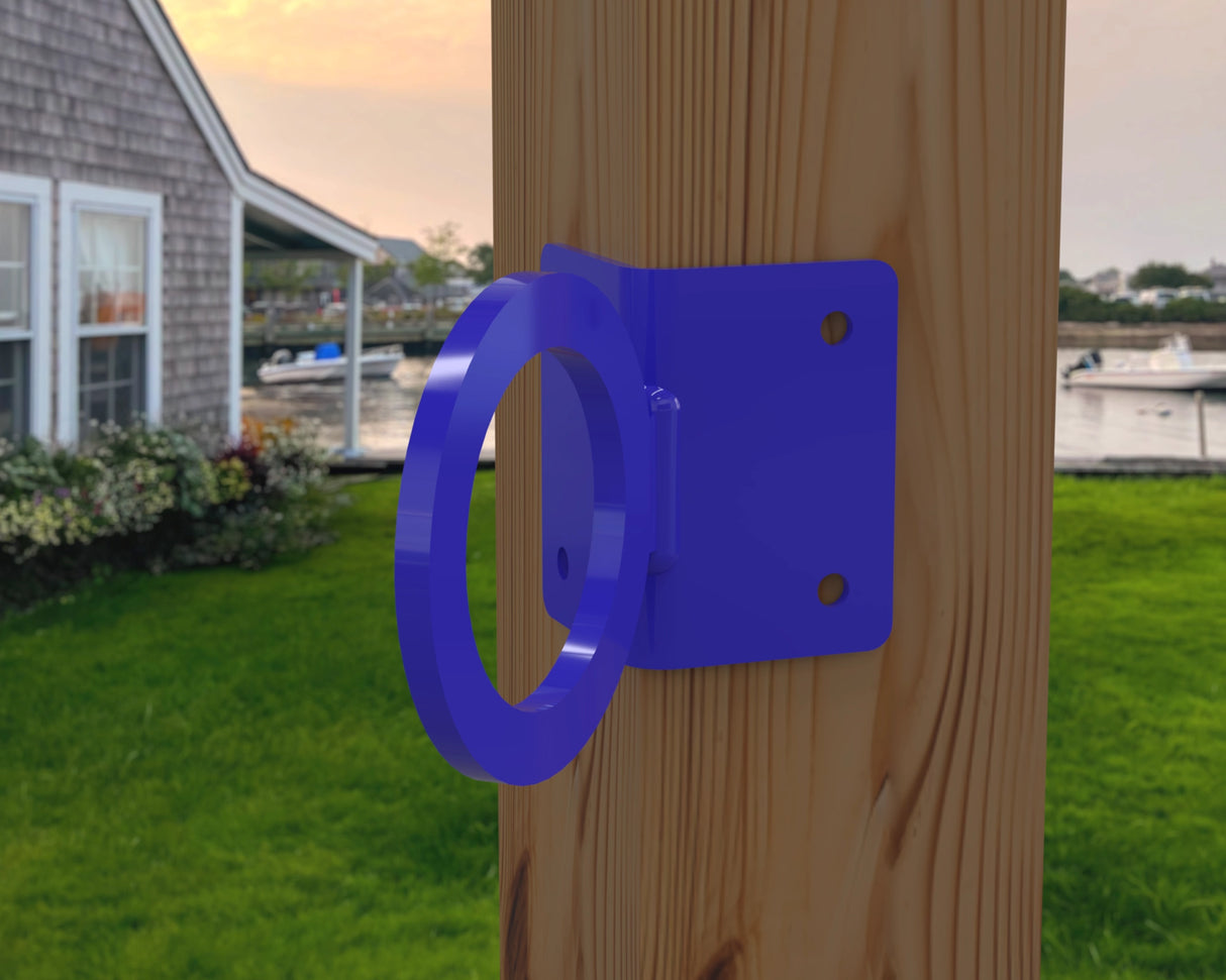 Nautical Rope Ring Corner Bracket, Light Strand Holder (3 sizes available) - Madison Iron and Wood