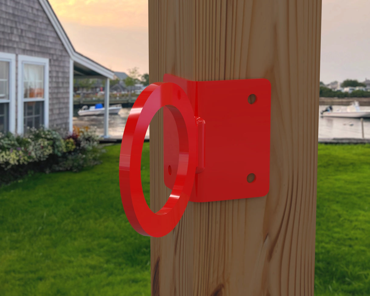Nautical Rope Ring Corner Bracket, Light Strand Holder (3 sizes available) - Madison Iron and Wood