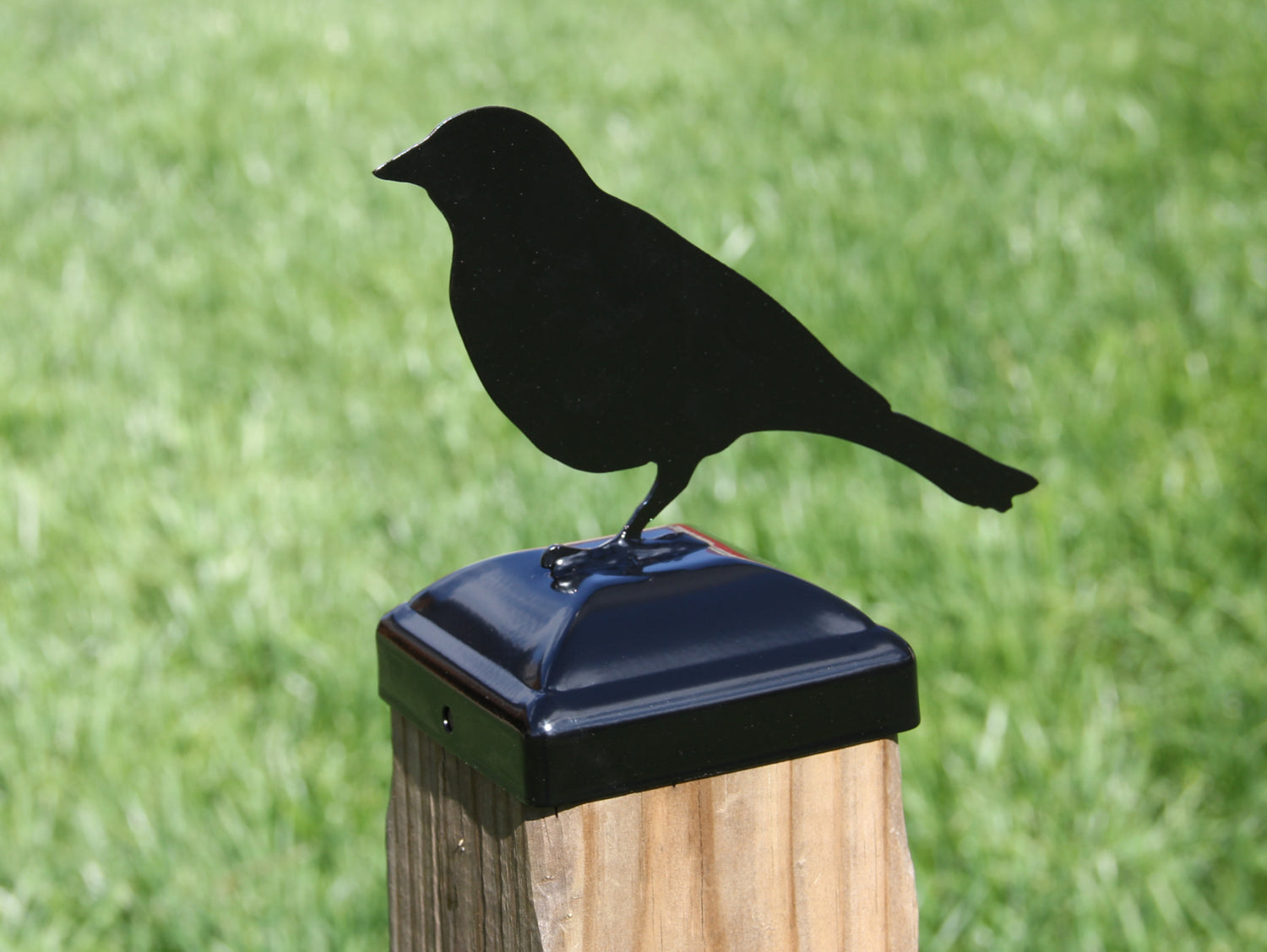 True Size 6x6 Post Cap with Birds and the Bees Finial Choice - Madison Iron and Wood