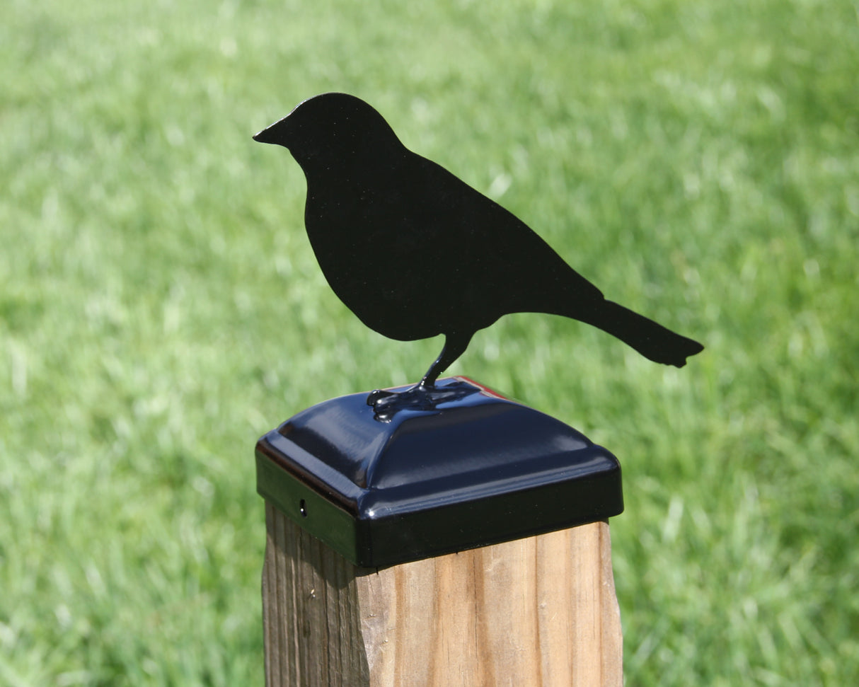 True Size 6x6 Post Cap with Birds and the Bees Finial Choice - Madison Iron and Wood