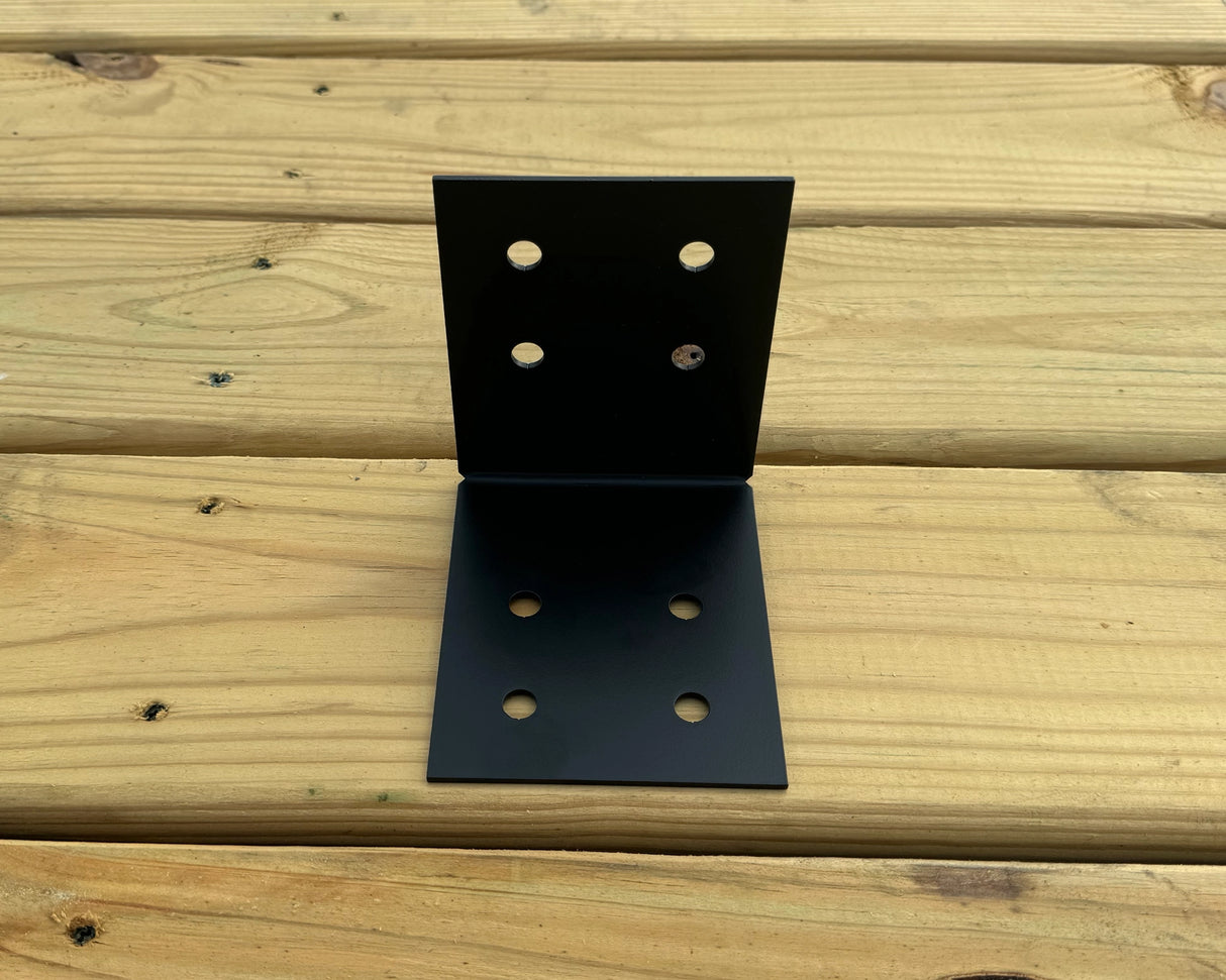 90 degree Industrial Bracket for 6" Post - Madison Iron and Wood