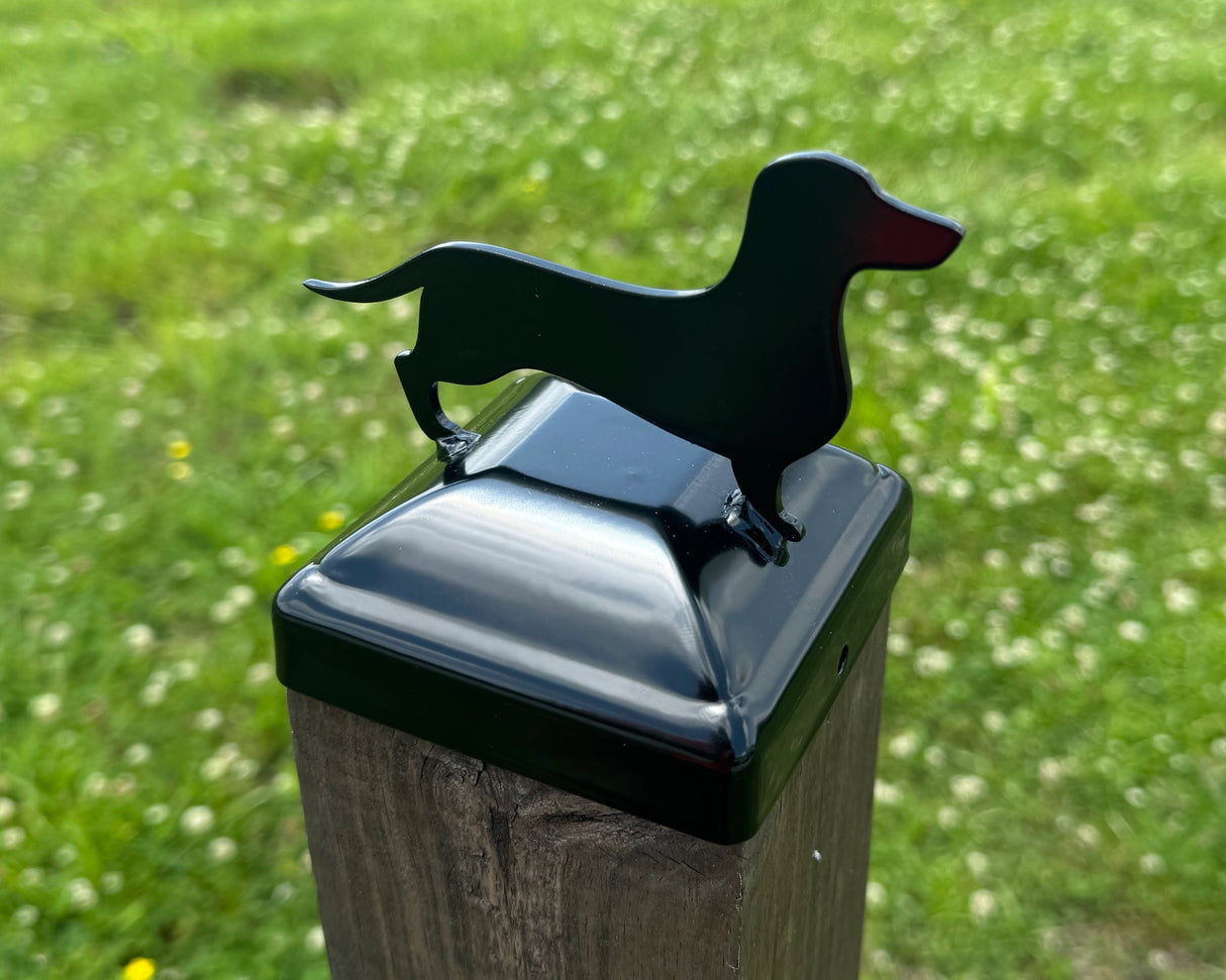 4x4 Dachshund Post Cap (Fits 3.5 x 3.5 Post Size) - Madison Iron and Wood