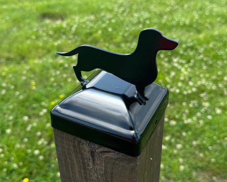 4x4 Dachshund Post Cap (Fits 3.5 x 3.5 Post Size) - Madison Iron and Wood
