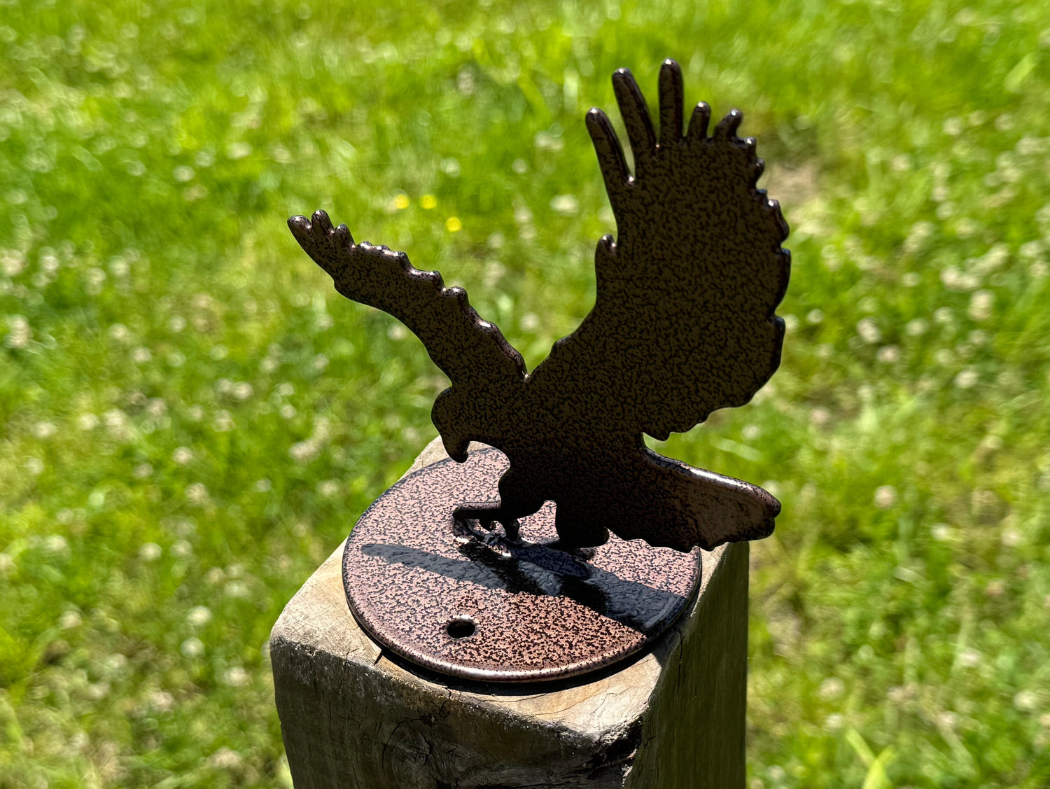 Eagle Post Top For Round Wood Fence Post - Madison Iron and Wood