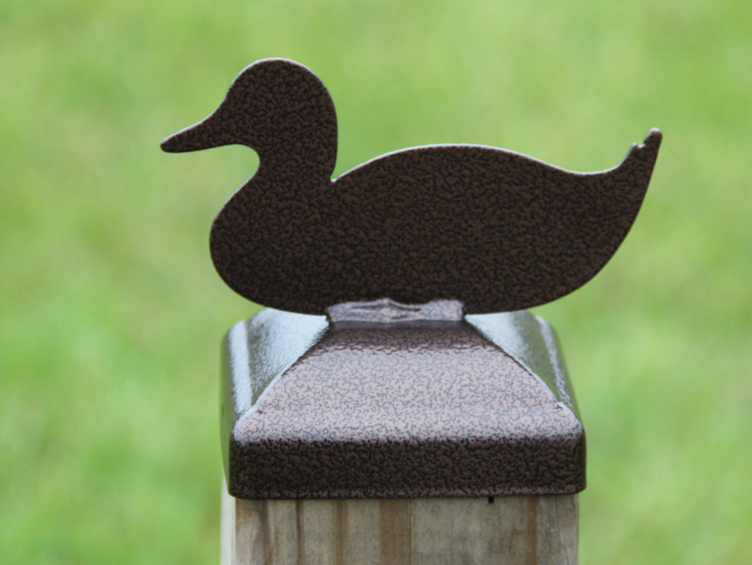 True Size 6x6 Post Cap on the Farm Finial Choice - Madison Iron and Wood