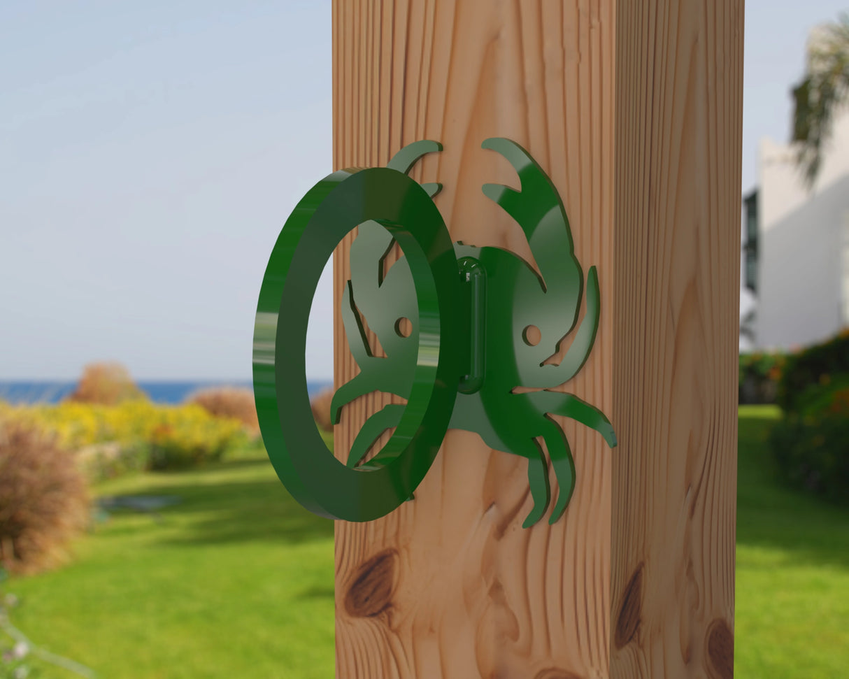Crab Nautical Rope Ring, Light Strand Holder (3 sizes available) - Madison Iron and Wood