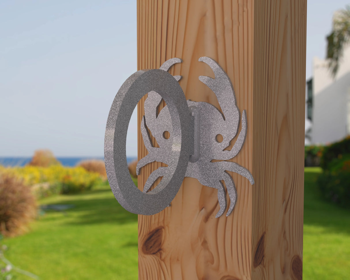 Crab Nautical Rope Ring, Light Strand Holder (3 sizes available) - Madison Iron and Wood