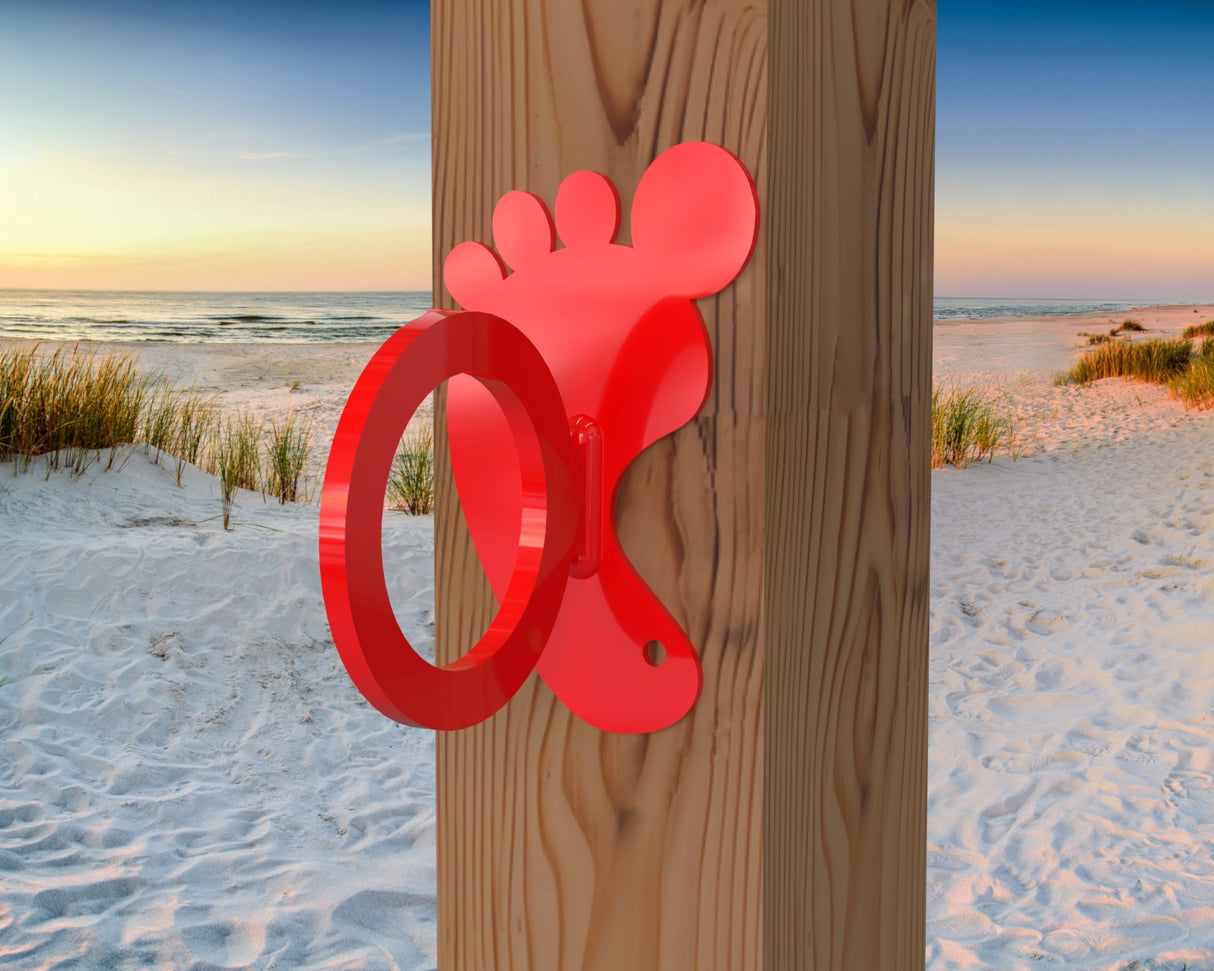 Foot Print Nautical Rope Ring, Light Strand Holder (3 sizes available) - Madison Iron and Wood