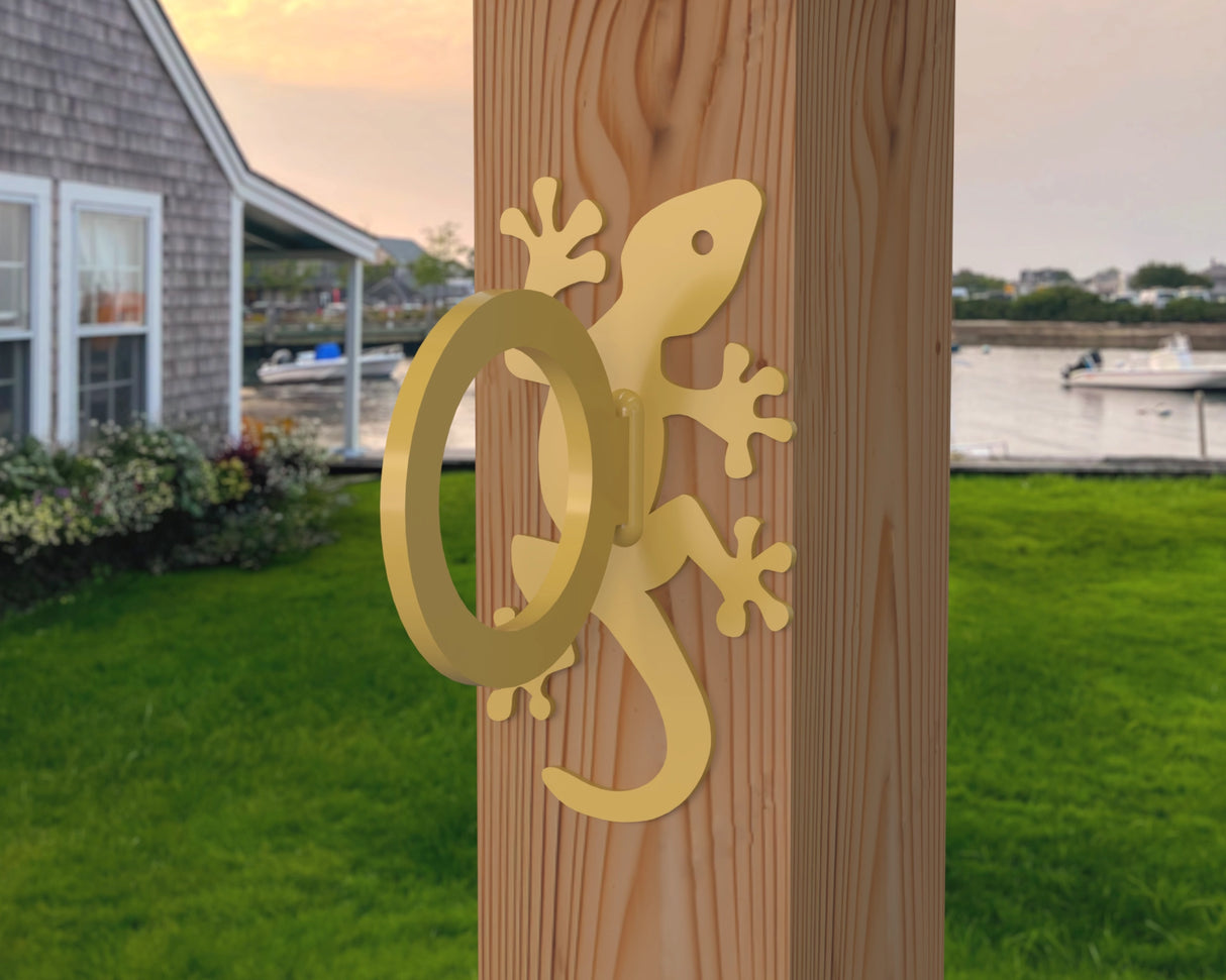 Gecko Nautical Rope Ring, Light Strand Holder (3 sizes available) - Madison Iron and Wood