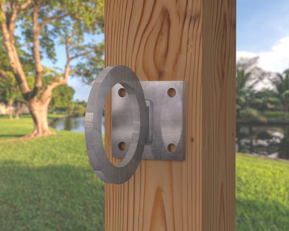 Heavy Duty Nautical Rope Ring, Light Strand Holder, Fence Rings (3 sizes available) - Madison Iron and Wood