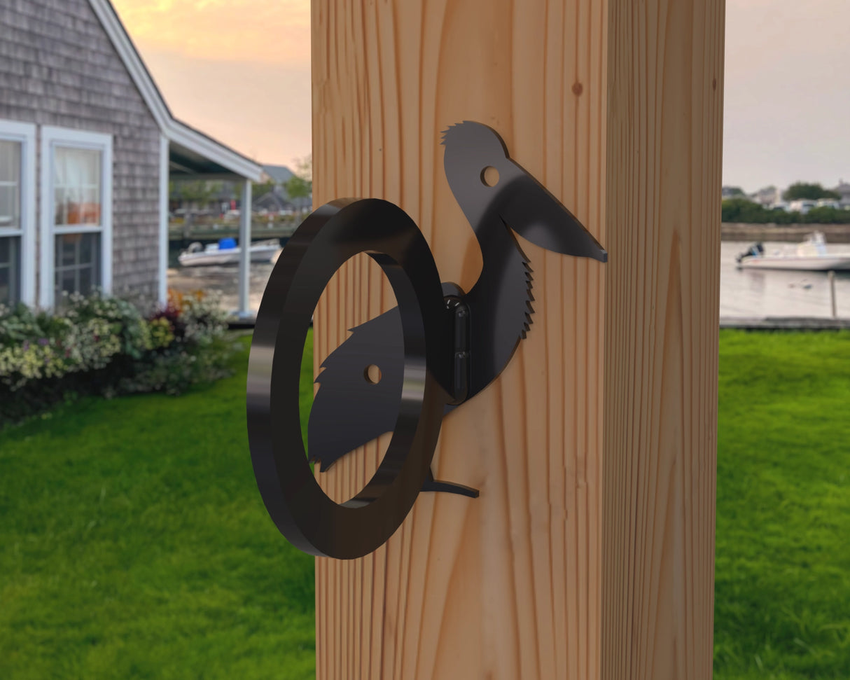 Pelican Nautical Rope Ring, Light Strand Holder (3 sizes available) - Madison Iron and Wood