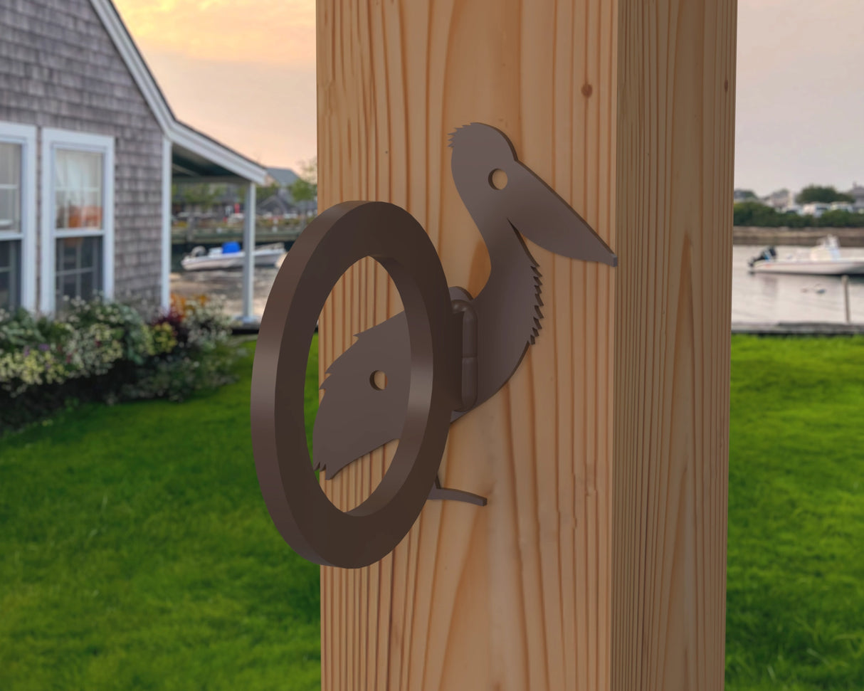 Pelican Nautical Rope Ring, Light Strand Holder (3 sizes available) - Madison Iron and Wood