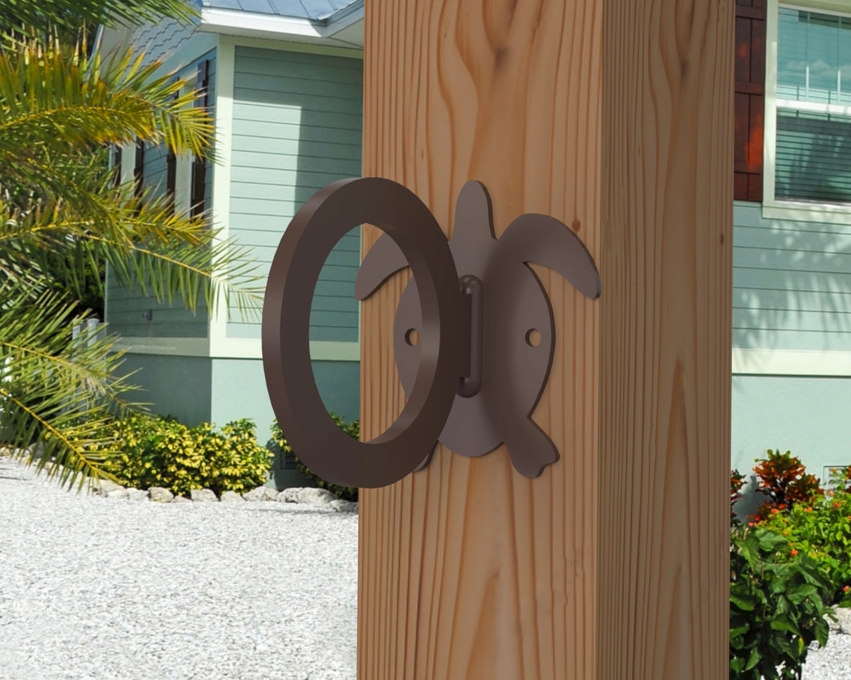 Sea Turtle Nautical Rope Ring, Light Strand Holder (3 sizes available) - Madison Iron and Wood