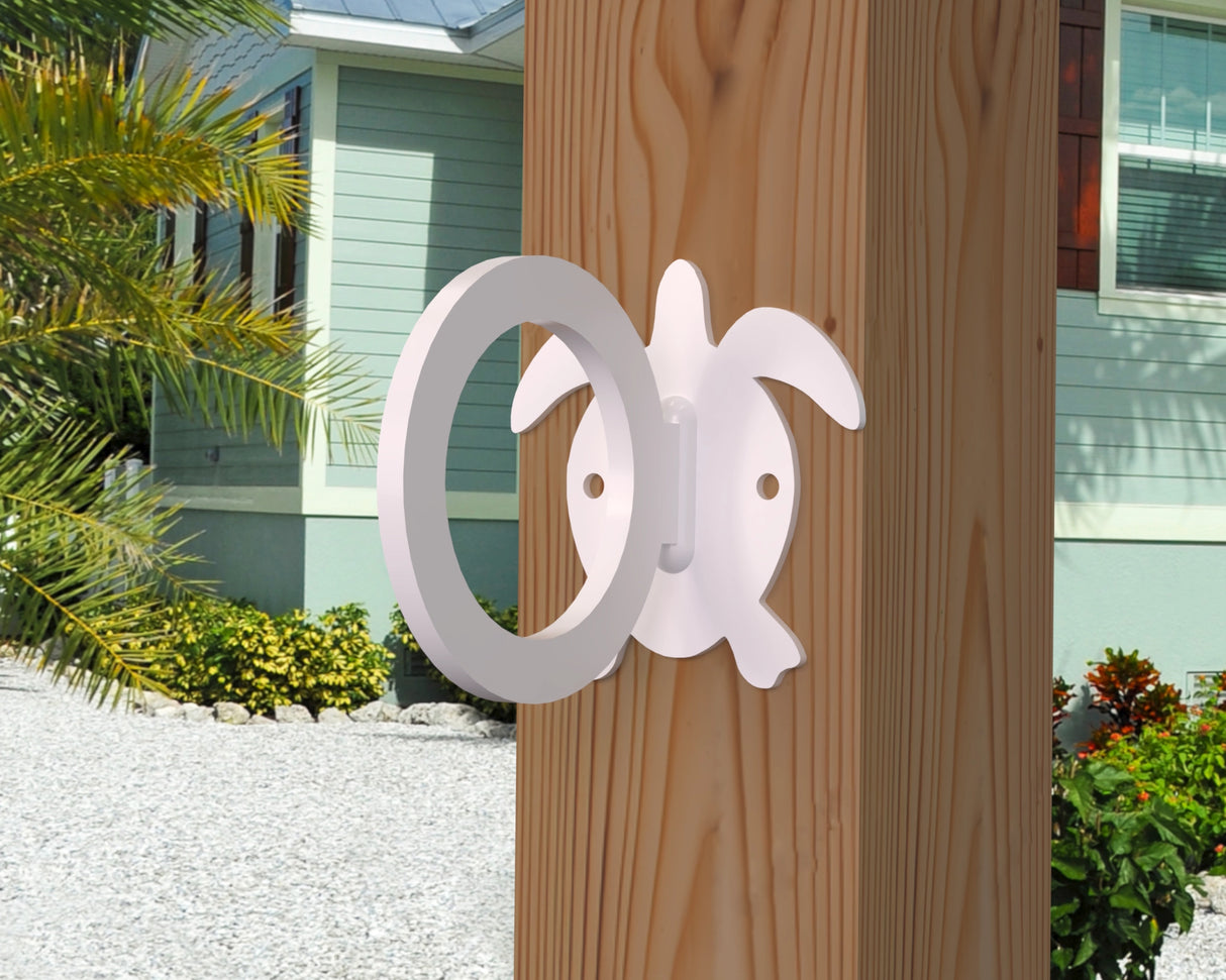 Sea Turtle Nautical Rope Ring, Light Strand Holder (3 sizes available) - Madison Iron and Wood