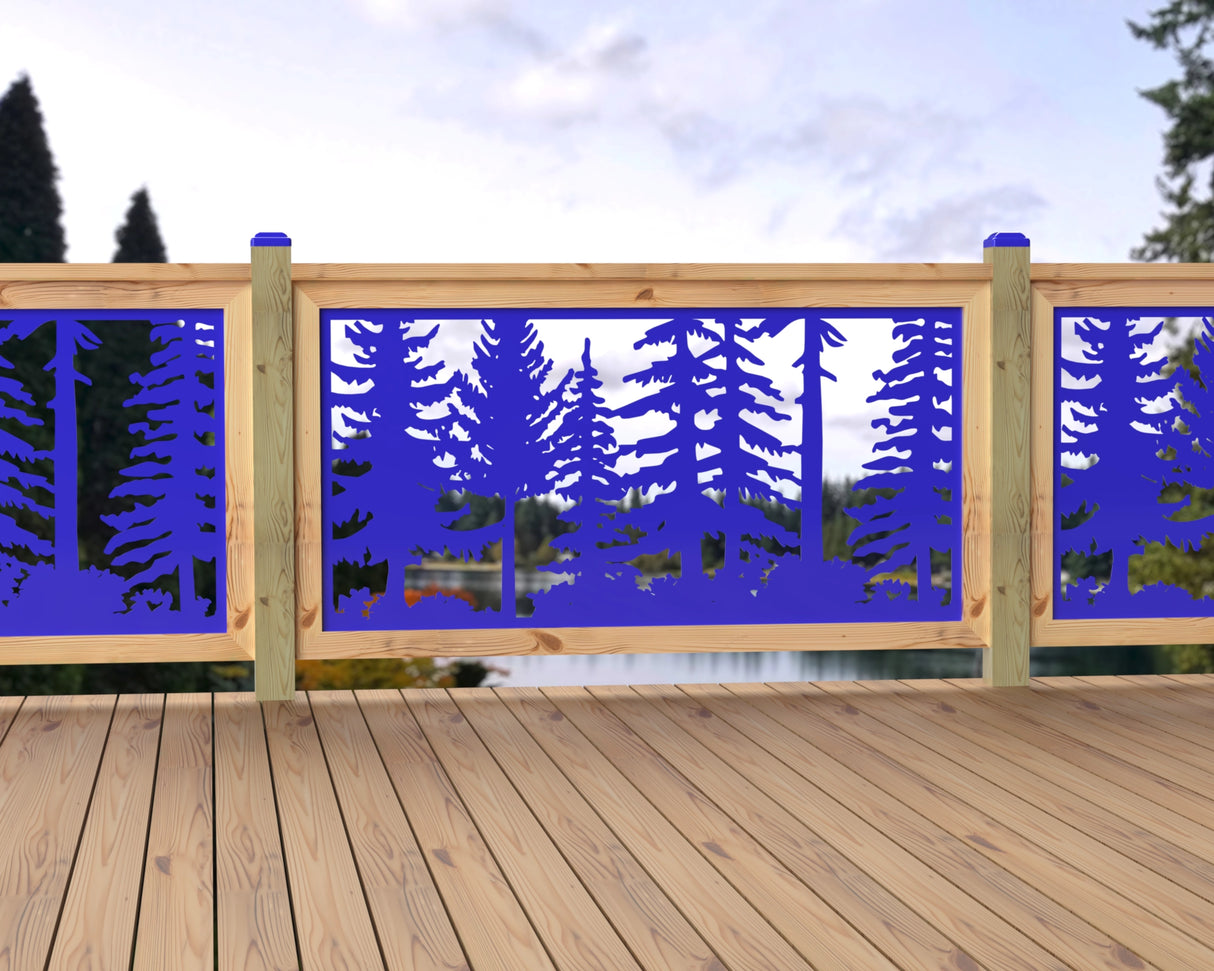 60"x30" - Forest Landscape Fence/Gate Panel Insert - Variation 2 - Madison Iron and Wood