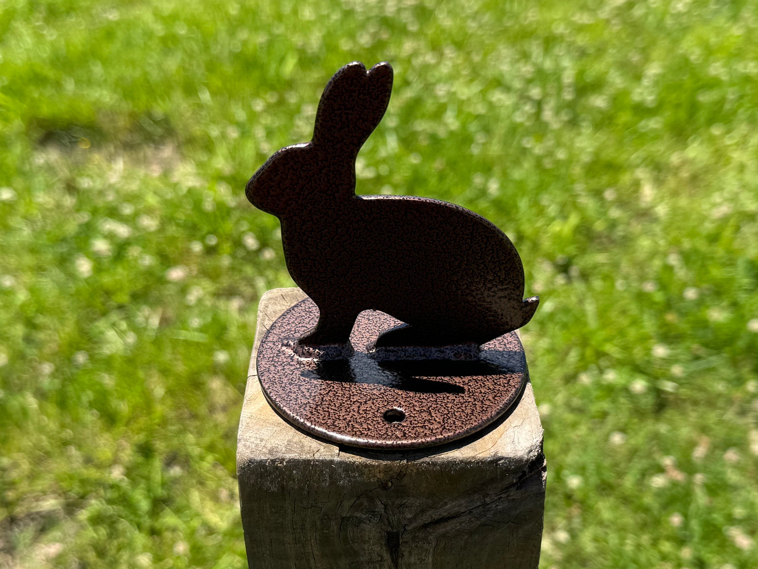 Bunny Post Top For Round Wood Fence Post - Madison Iron and Wood